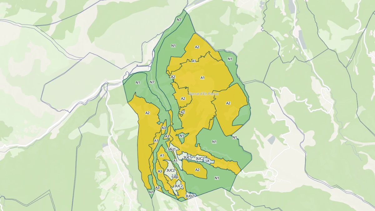 Aperçu cartographique de Corneilla-de-Conflent, centré sur la commune