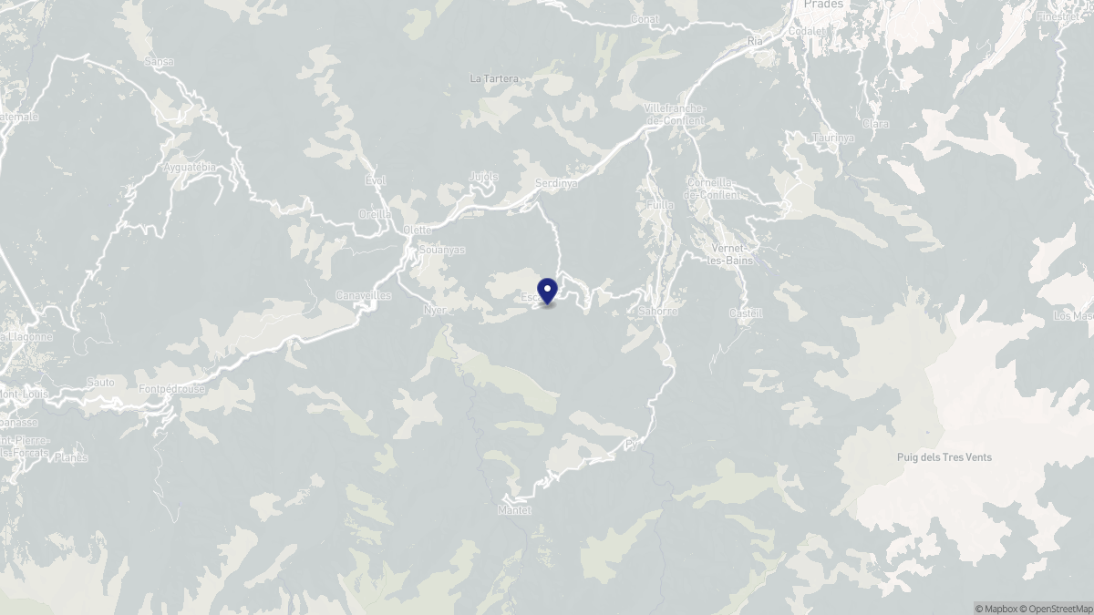 Aperçu cartographique de Escaro, centré sur la commune