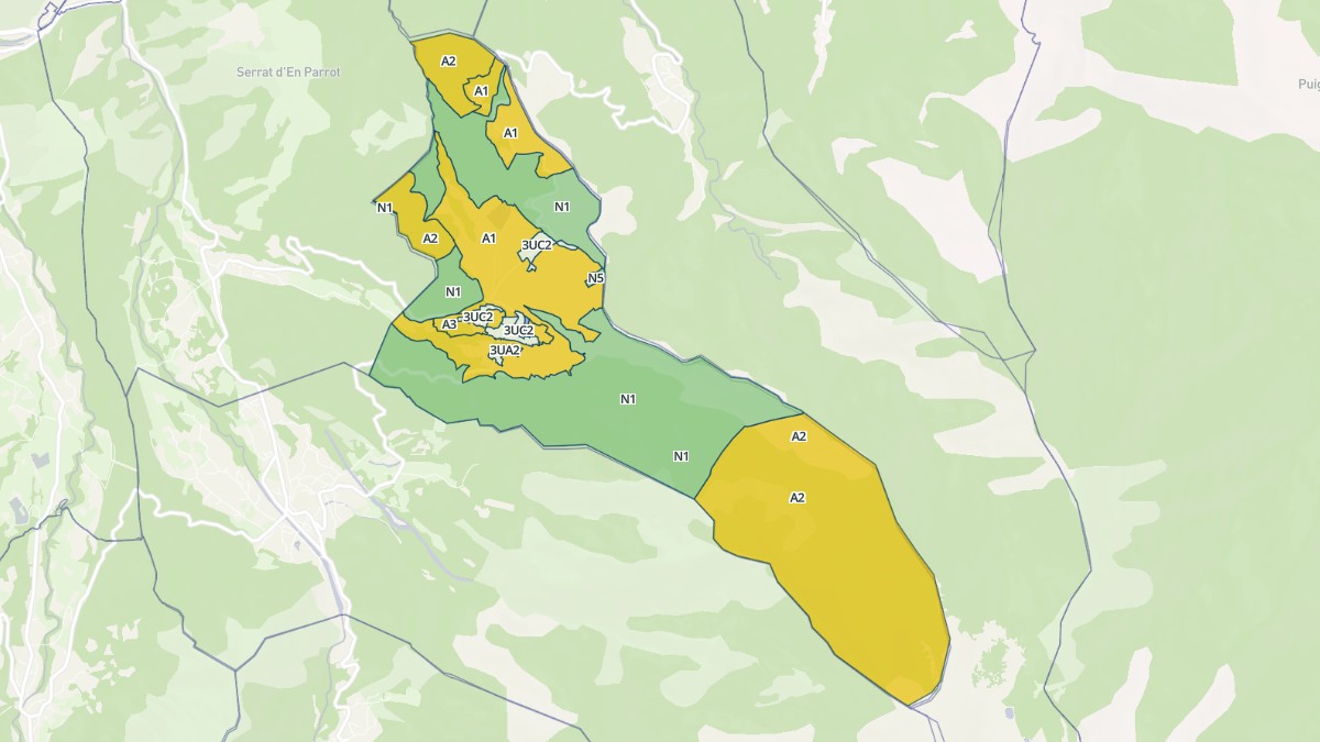 Aperçu cartographique de Fillols, centré sur la commune