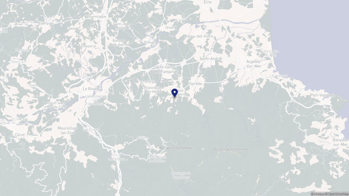 Aperçu cartographique de Laroque-des-Albères, centré sur la commune