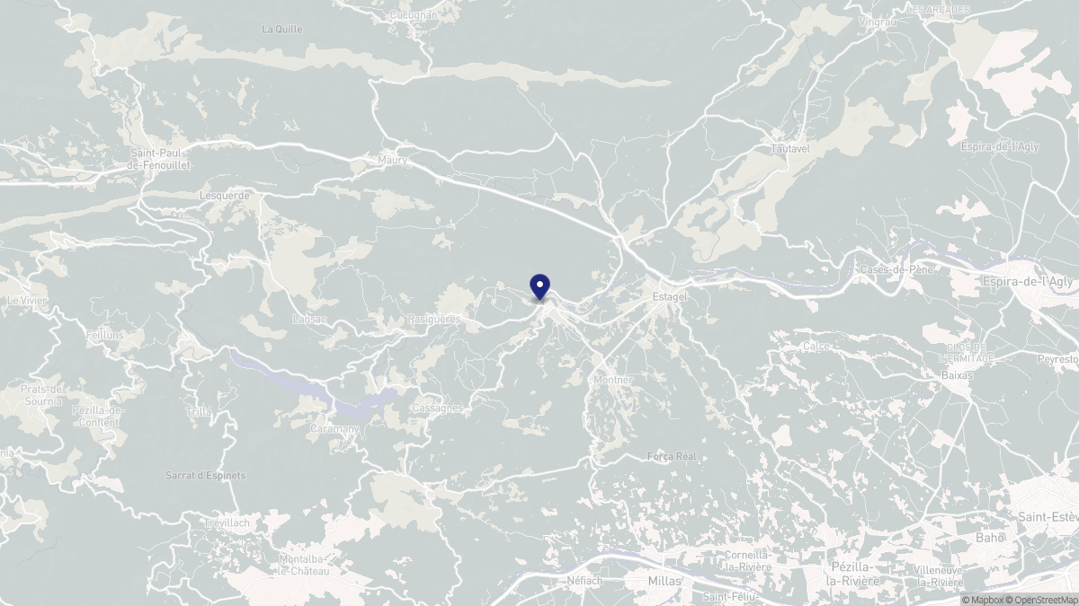 Aperçu cartographique de Latour-de-France, centré sur la commune