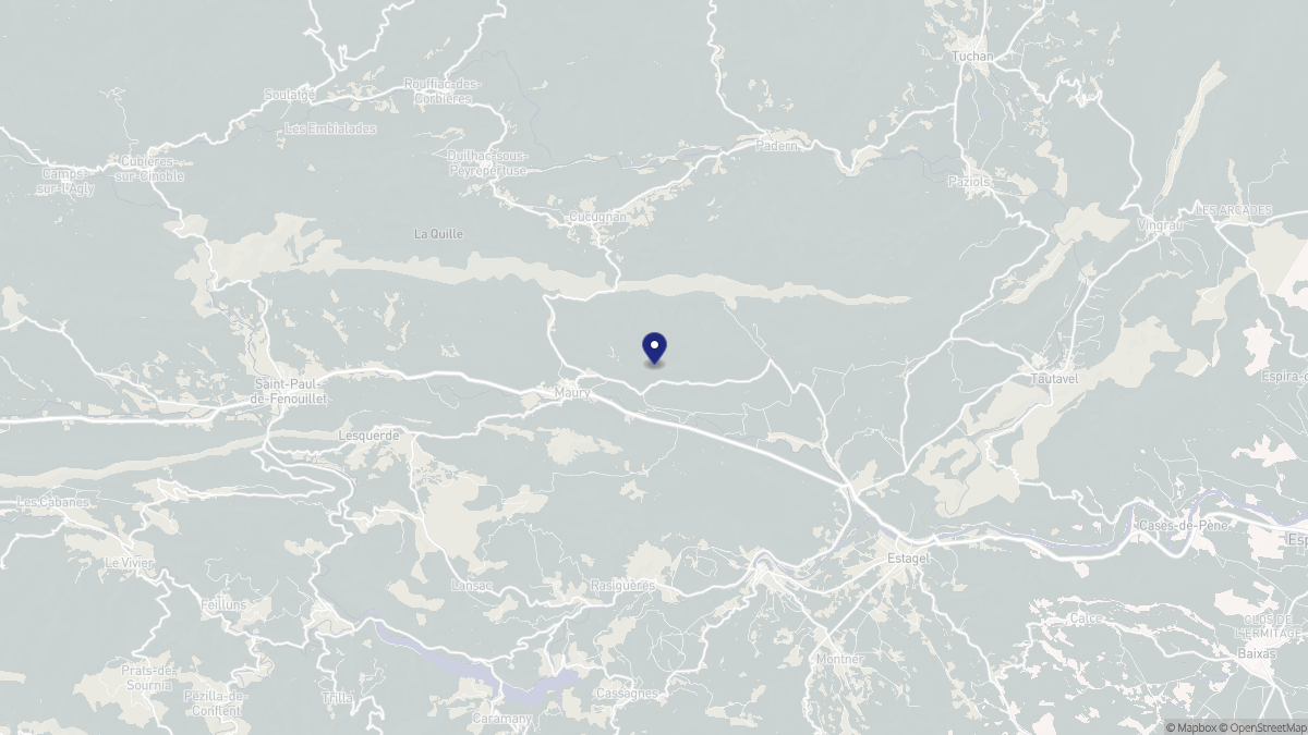 Aperçu cartographique de Maury, centré sur la commune