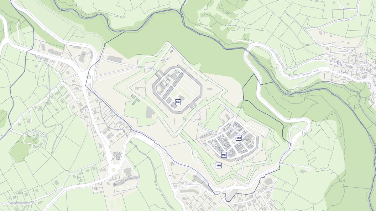 Aperçu cartographique de Mont-Louis, centré sur la commune