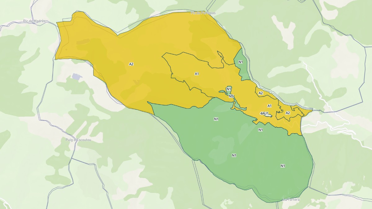 Aperçu cartographique de Nohèdes, centré sur la commune