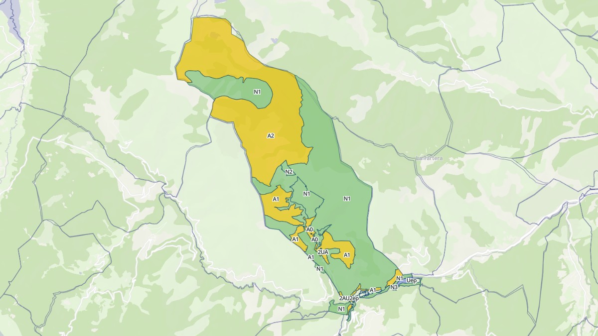 Aperçu cartographique de Olette, centré sur la commune