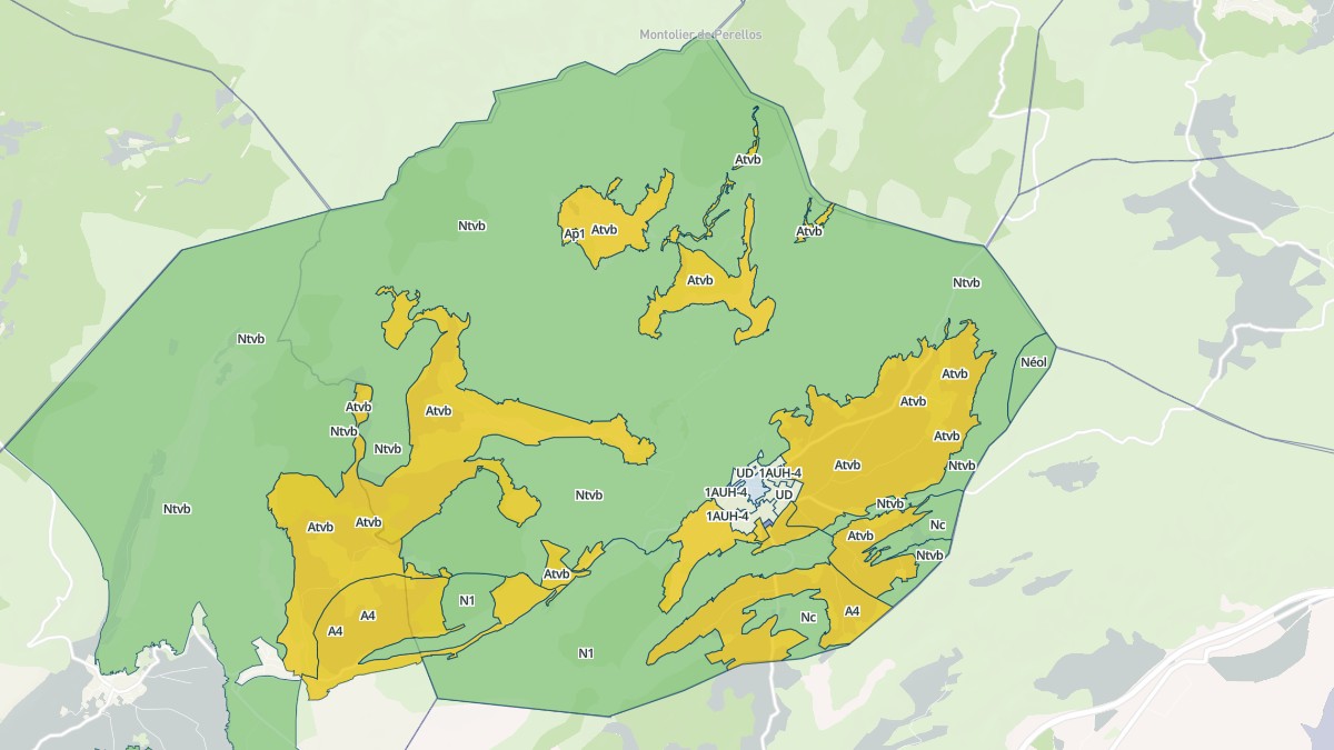 Aperçu cartographique de Opoul-Périllos, centré sur la commune