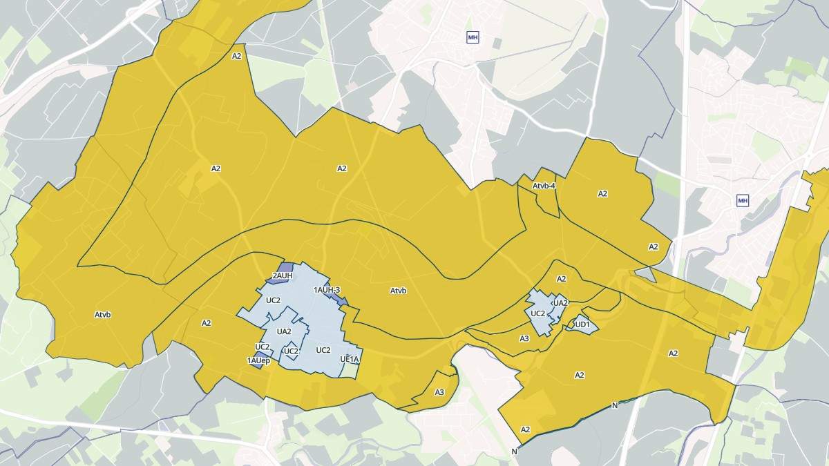 Aperçu cartographique de Ponteilla, centré sur la commune