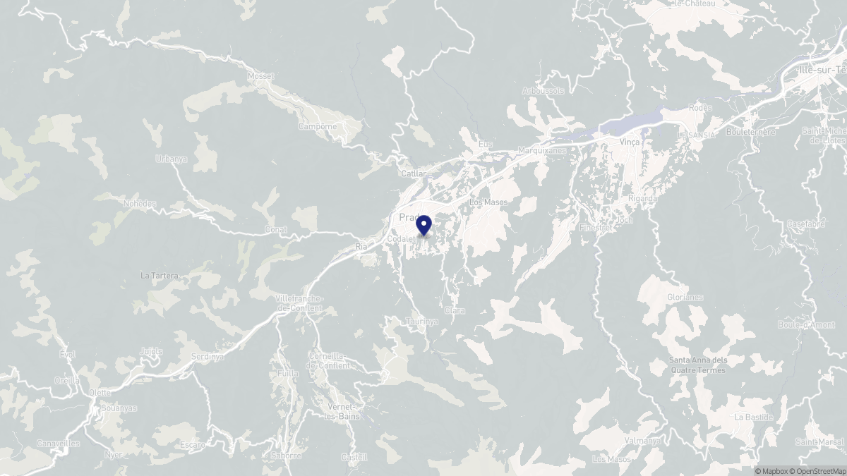 Aperçu cartographique de Prades, centré sur la commune