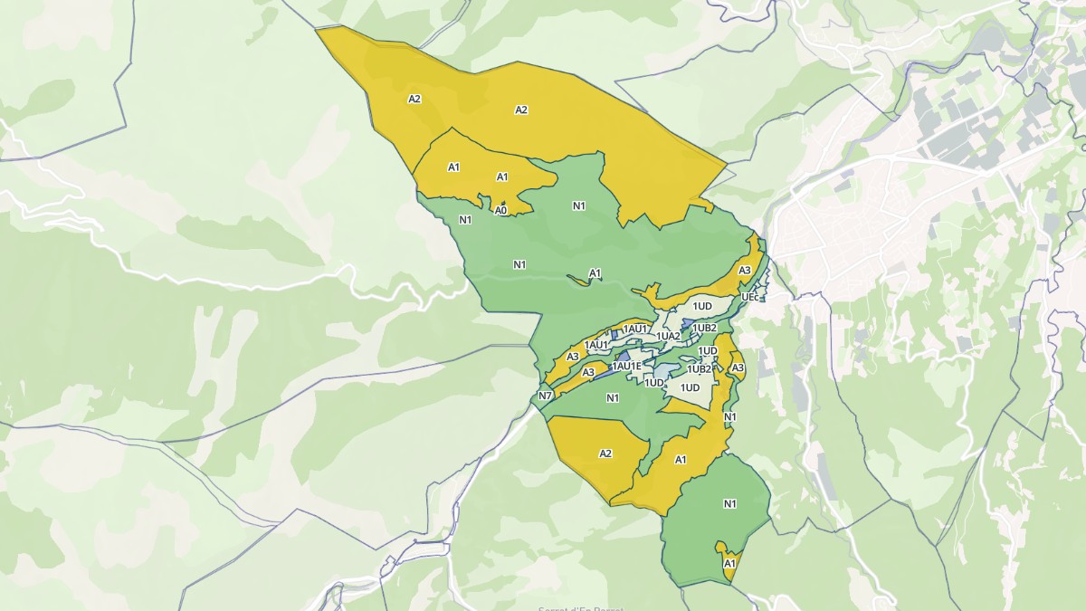 Aperçu cartographique de Ria-Sirach, centré sur la commune