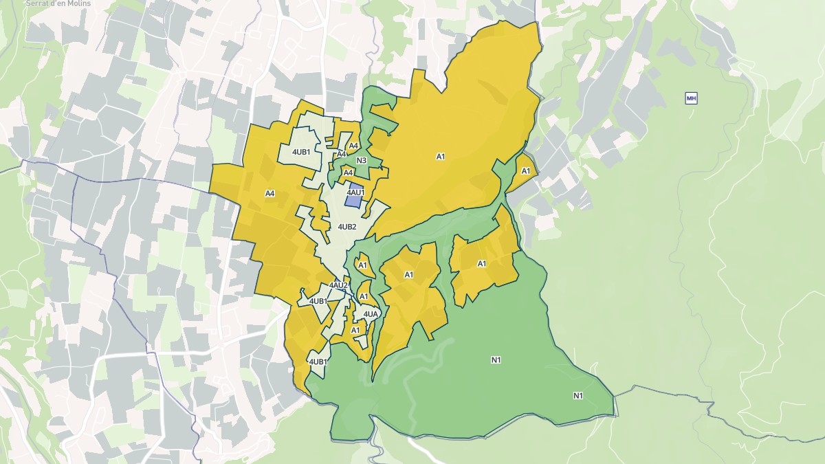 Aperçu cartographique de Rigarda, centré sur la commune