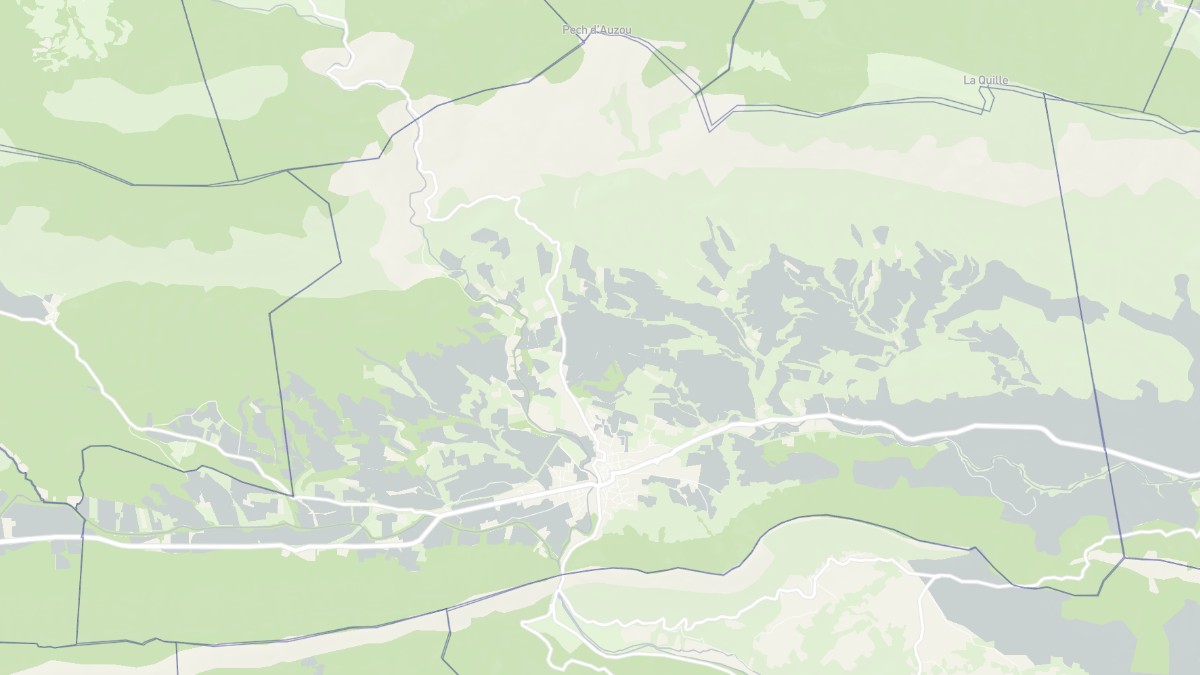 Aperçu cartographique de Saint-Paul-de-Fenouillet, centré sur la commune