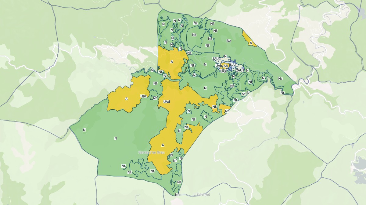 Aperçu cartographique de Sournia, centré sur la commune