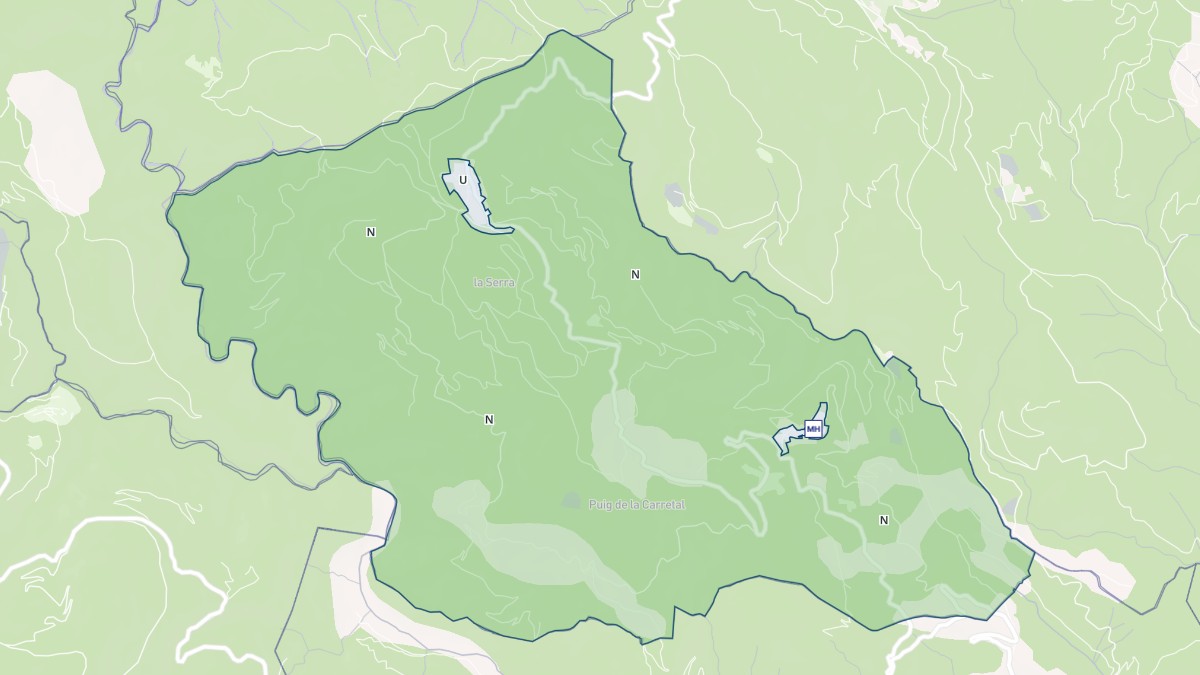 Aperçu cartographique de Taillet, centré sur la commune