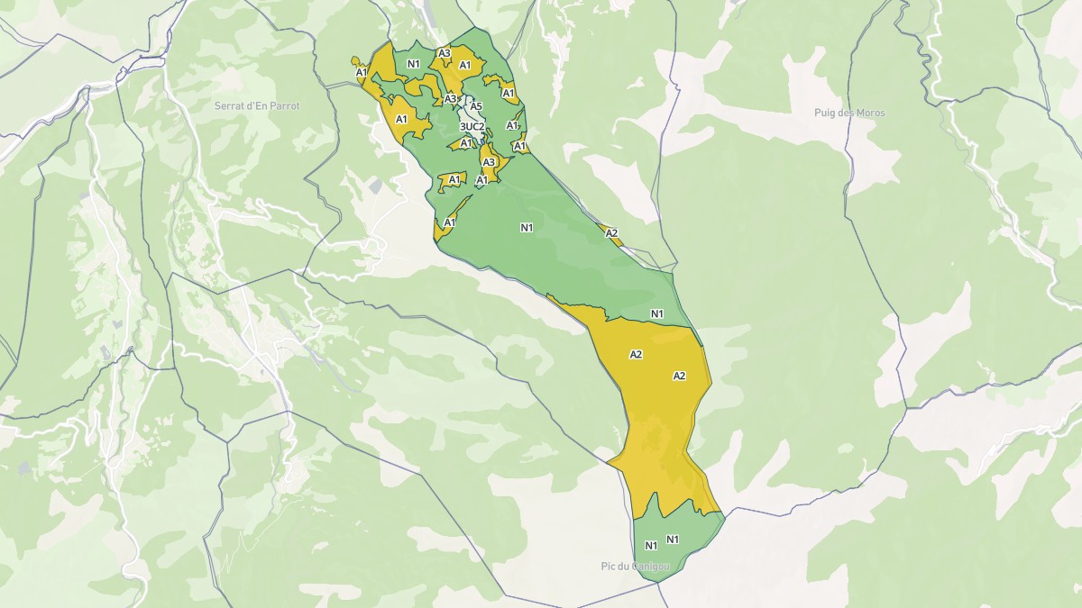 Aperçu cartographique de Taurinya, centré sur la commune