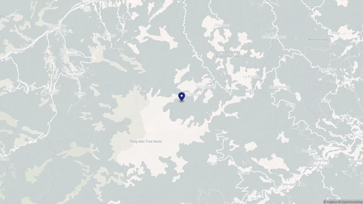 Aperçu cartographique de Valmanya, centré sur la commune