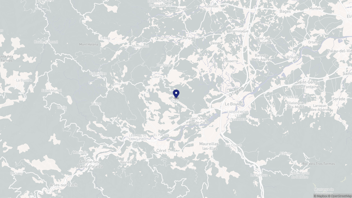 Aperçu cartographique de Vivès, centré sur la commune