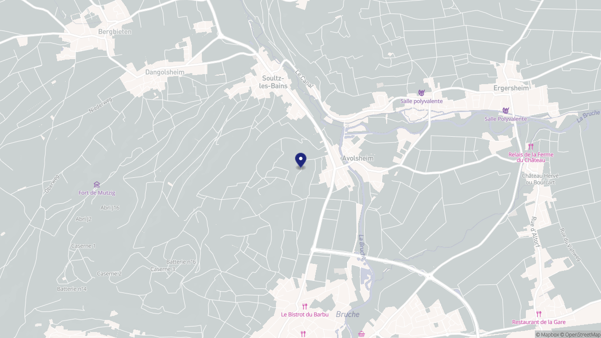 Aperçu cartographique de Avolsheim, centré sur la commune