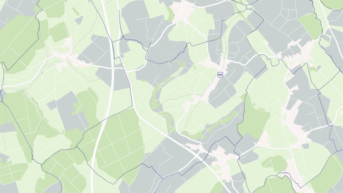 Aperçu cartographique de Berg, centré sur la commune