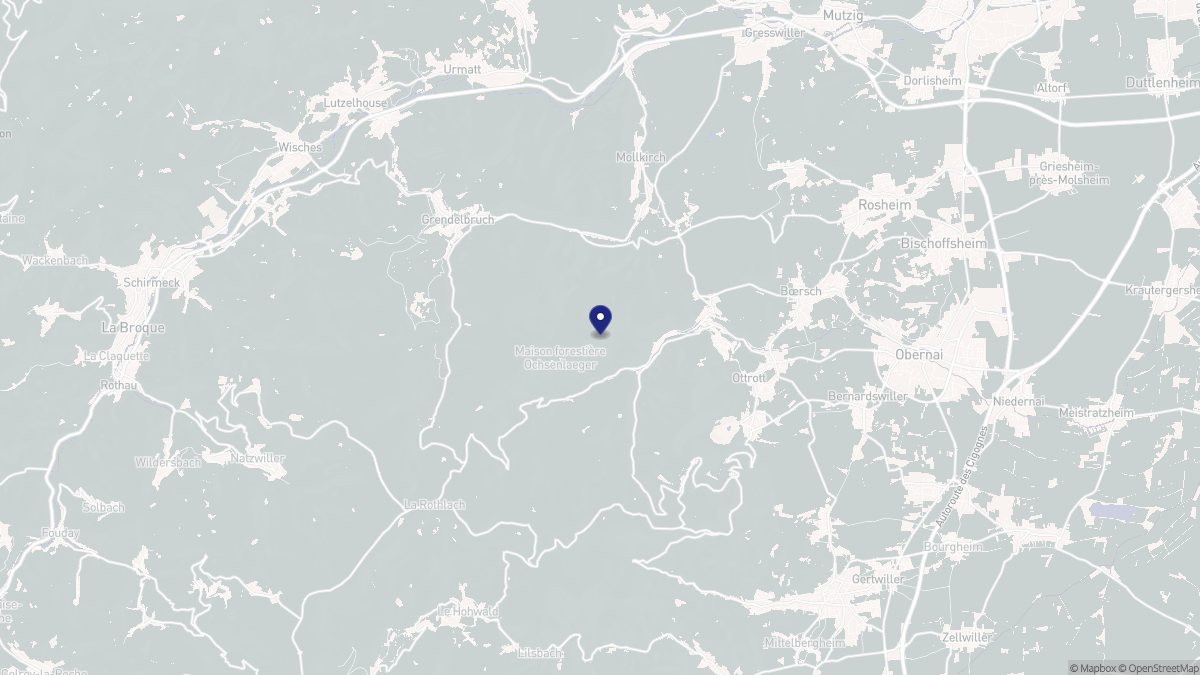 Aperçu cartographique de Bœrsch, centré sur la commune