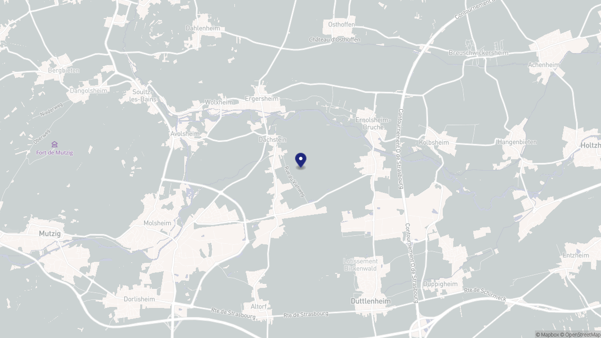 Aperçu cartographique de Dachstein, centré sur la commune