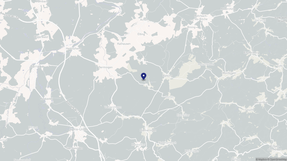 Aperçu cartographique de Dehlingen, centré sur la commune