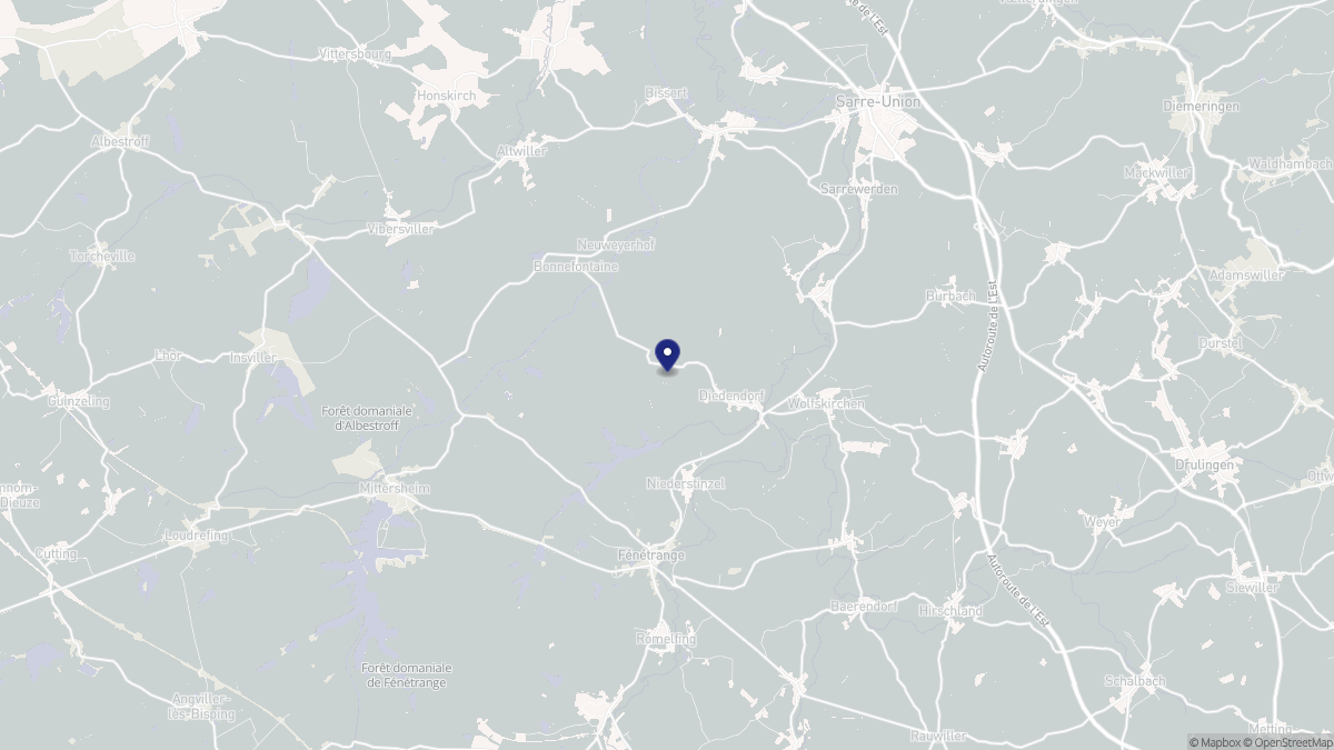 Aperçu cartographique de Diedendorf, centré sur la commune