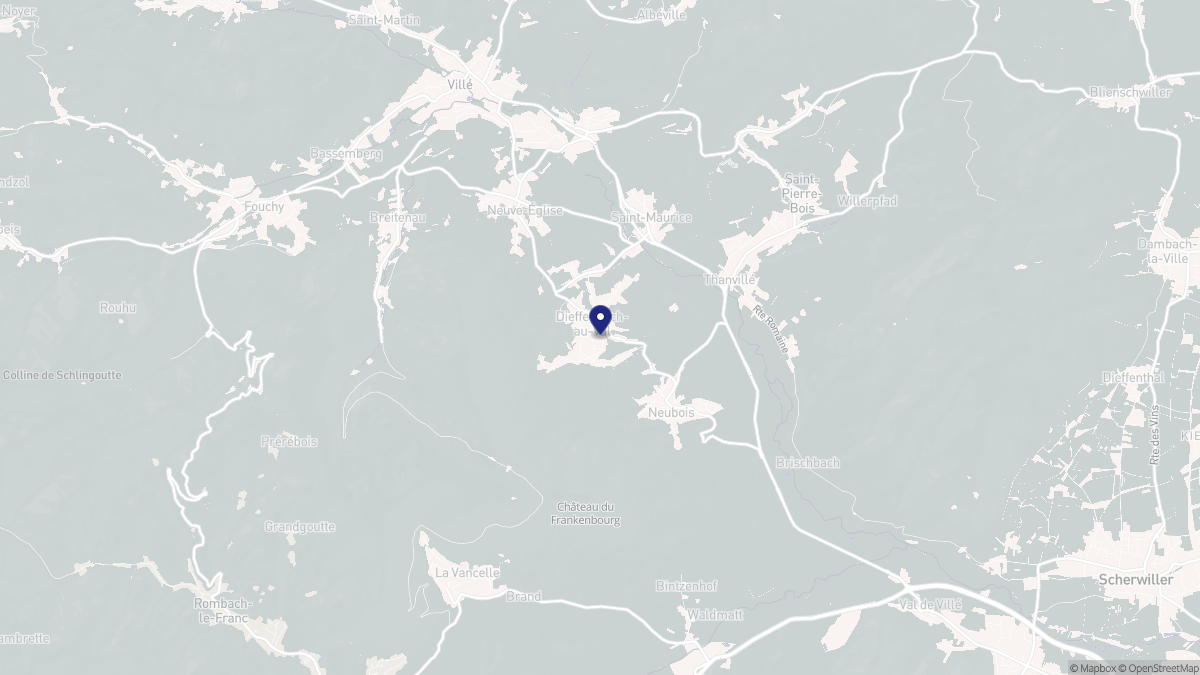 Aperçu cartographique de Dieffenbach-au-Val, centré sur la commune