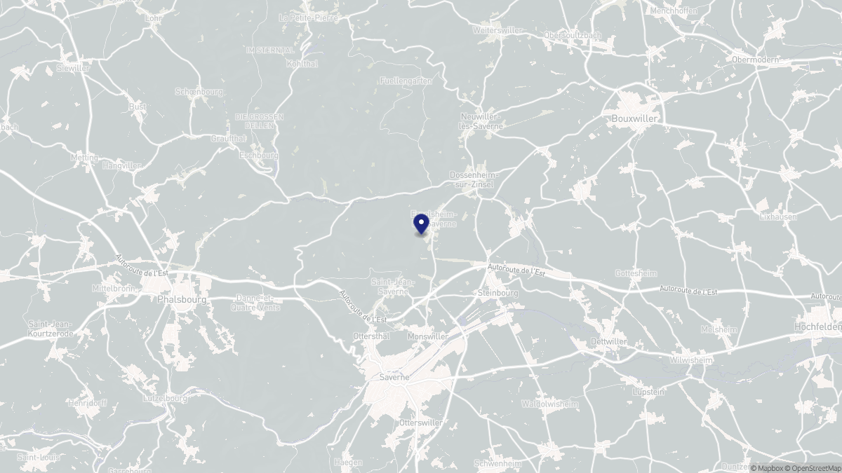 Aperçu cartographique de Ernolsheim-lès-Saverne, centré sur la commune