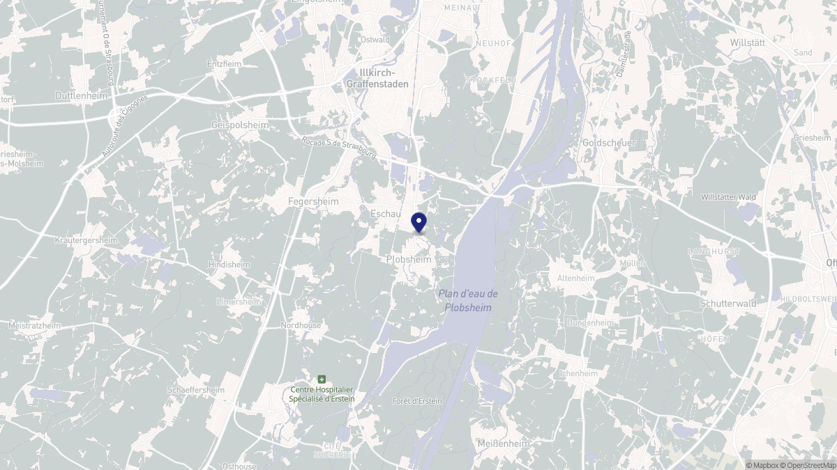 Aperçu cartographique de Eschau, centré sur la commune