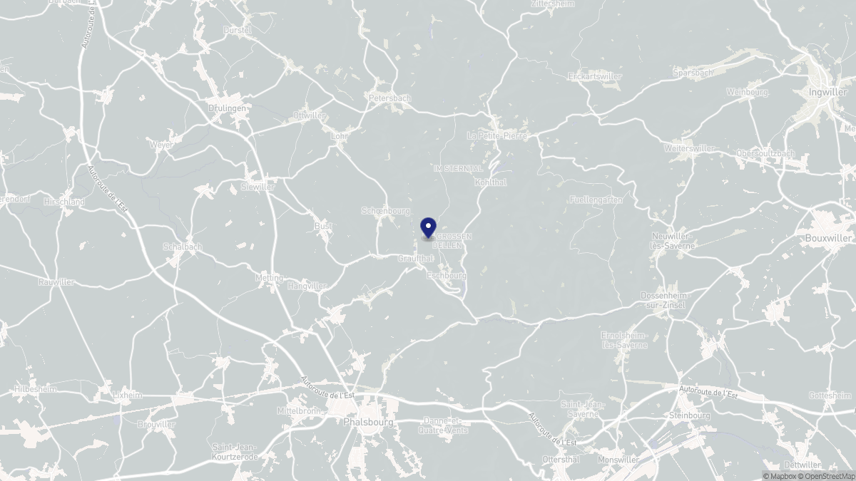 Aperçu cartographique de Eschbourg, centré sur la commune
