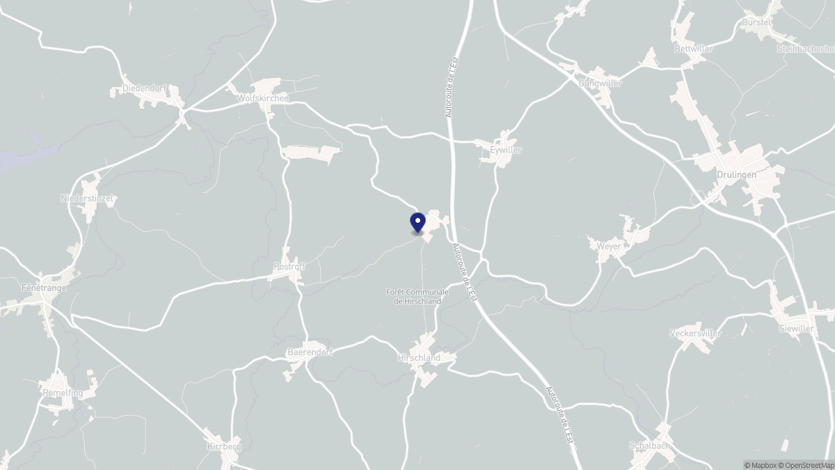 Aperçu cartographique de Eschwiller, centré sur la commune