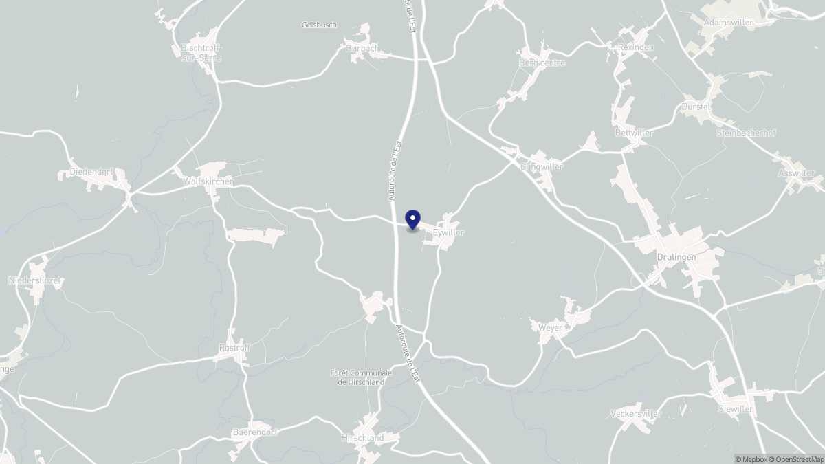 Aperçu cartographique de Eywiller, centré sur la commune