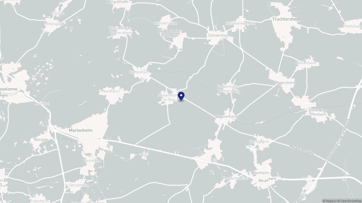 Aperçu cartographique de Fessenheim-le-Bas, centré sur la commune