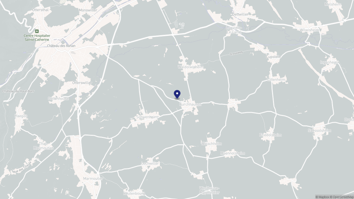Aperçu cartographique de Furchhausen, centré sur la commune