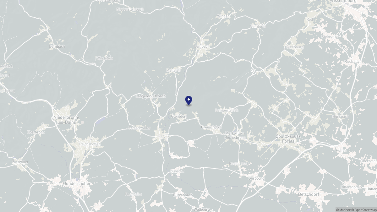 Aperçu cartographique de Gœrsdorf, centré sur la commune