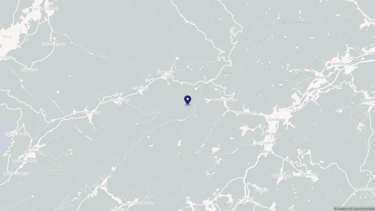 Aperçu cartographique de Grandfontaine, centré sur la commune