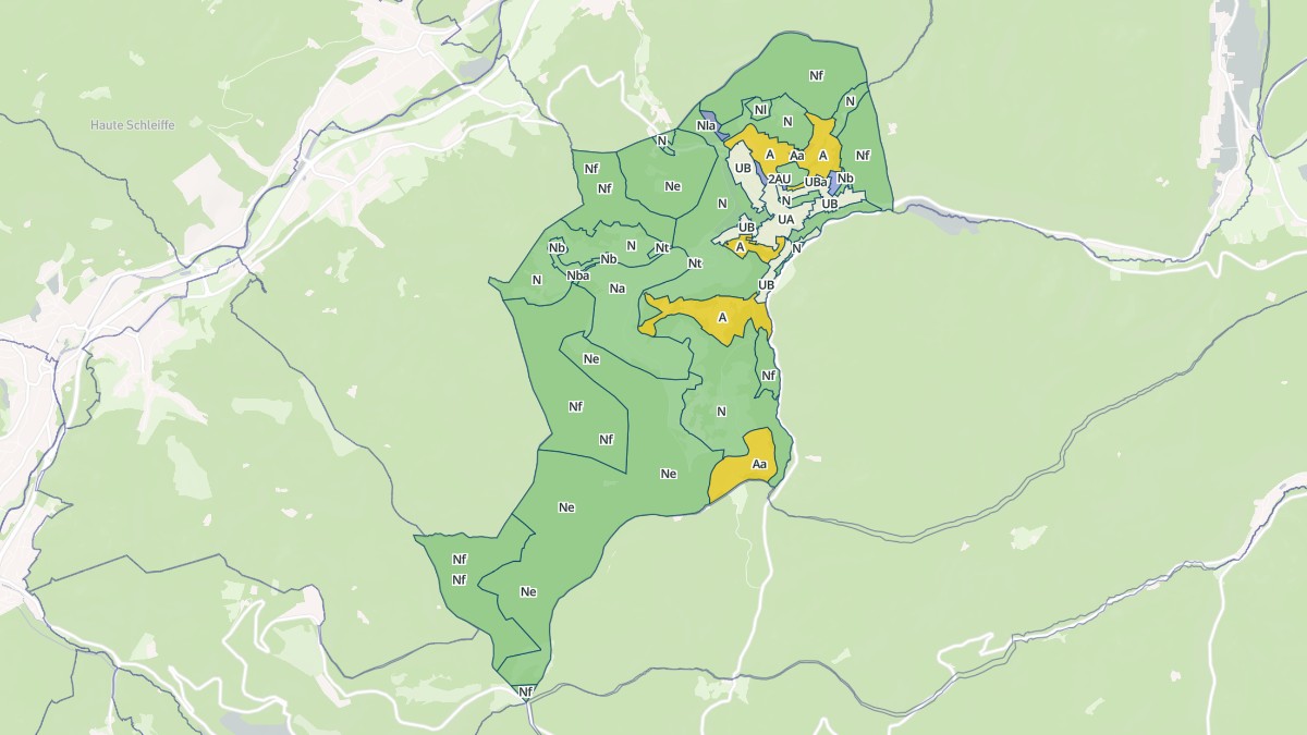 Aperçu cartographique de Grendelbruch, centré sur la commune