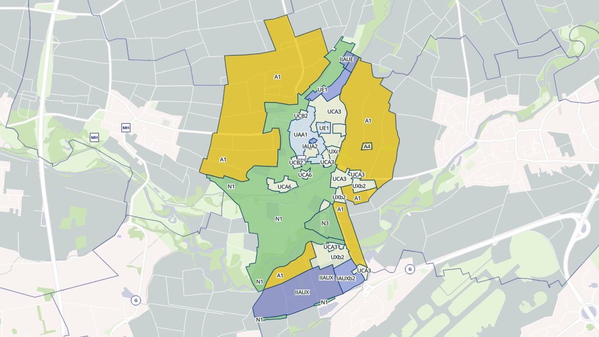 Aperçu cartographique de Hangenbieten, centré sur la commune