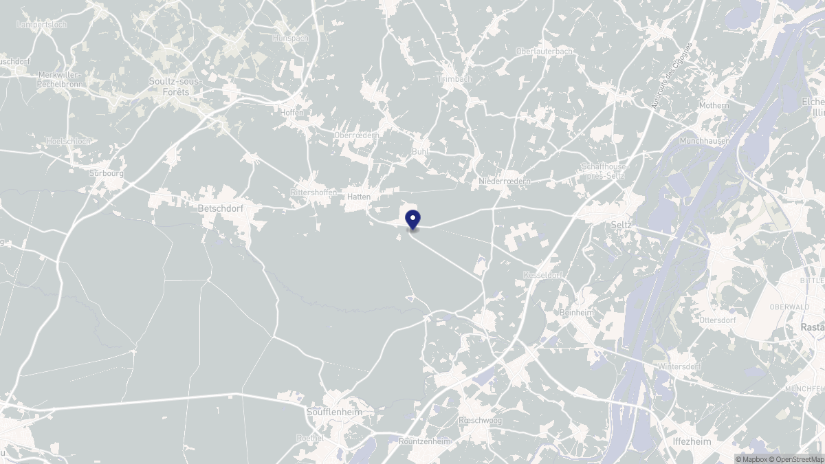Aperçu cartographique de Hatten, centré sur la commune