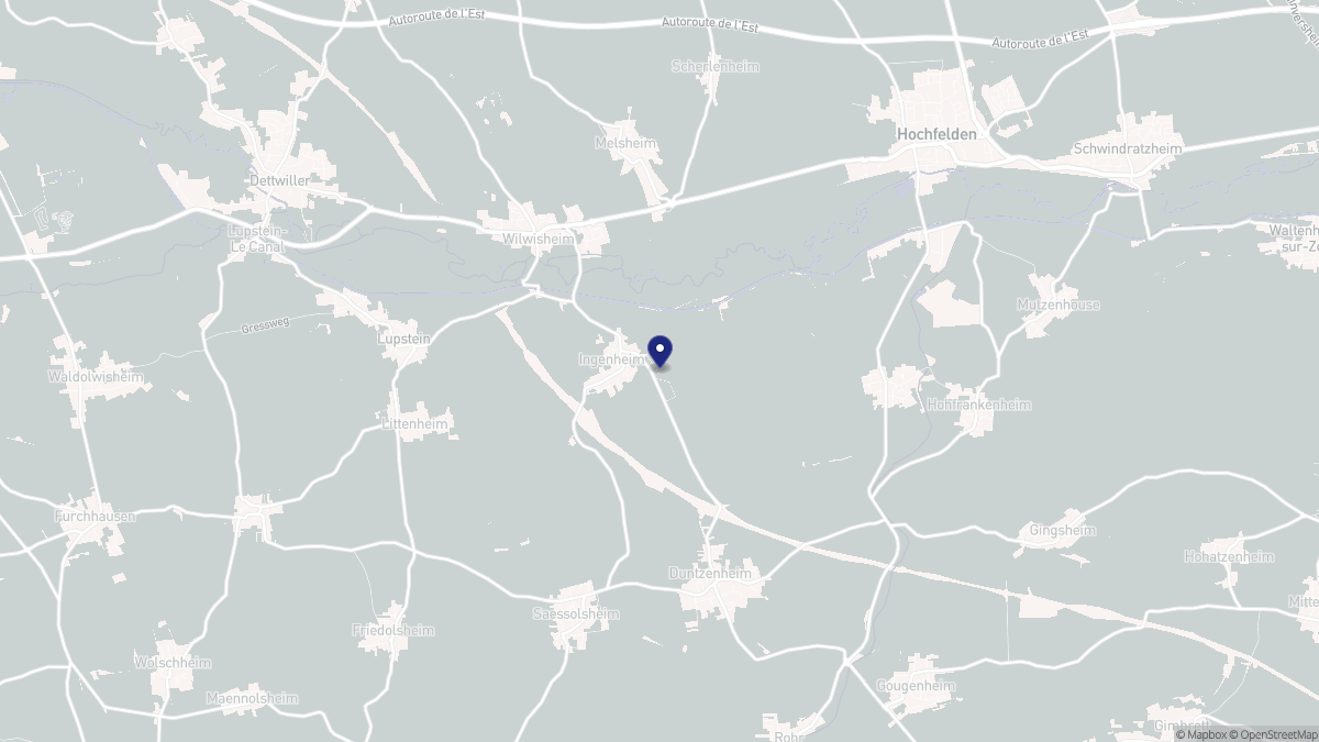 Aperçu cartographique de Ingenheim, centré sur la commune