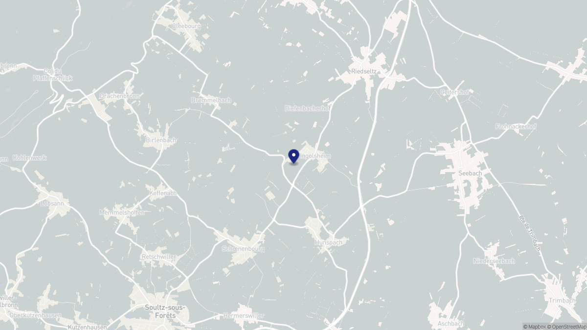 Aperçu cartographique de Ingolsheim, centré sur la commune