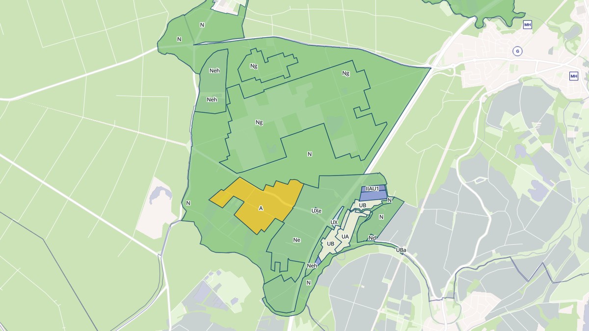 Aperçu cartographique de Kesseldorf, centré sur la commune