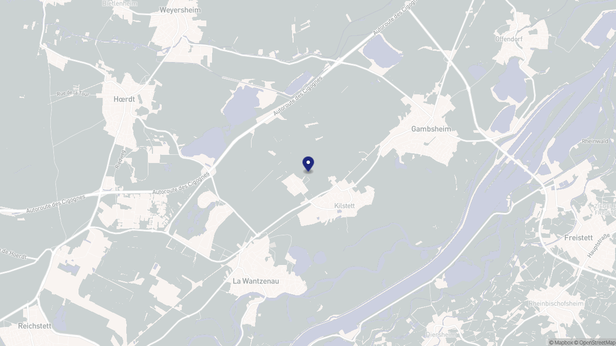 Aperçu cartographique de Kilstett, centré sur la commune