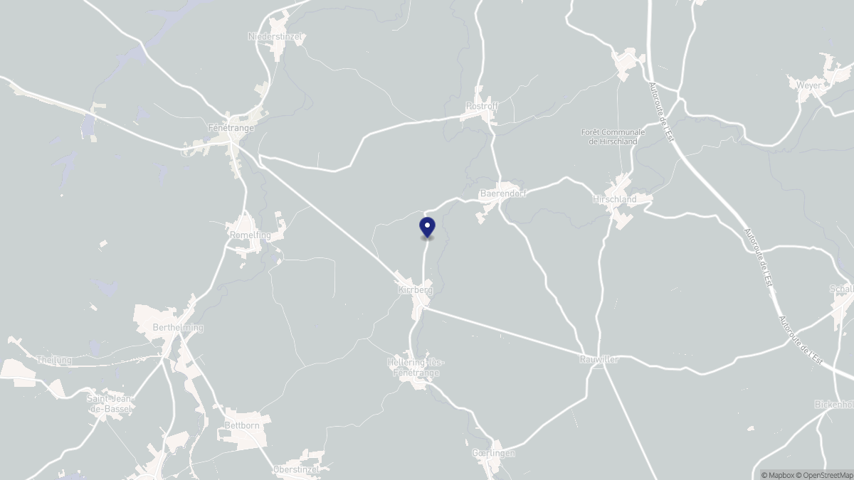 Aperçu cartographique de Kirrberg, centré sur la commune