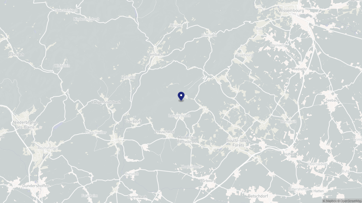 Aperçu cartographique de Lampertsloch, centré sur la commune