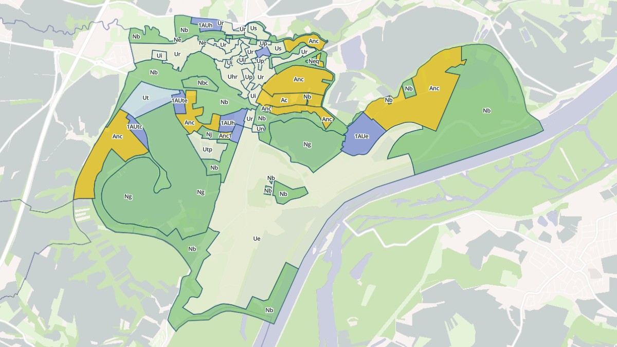 Aperçu cartographique de Lauterbourg, centré sur la commune