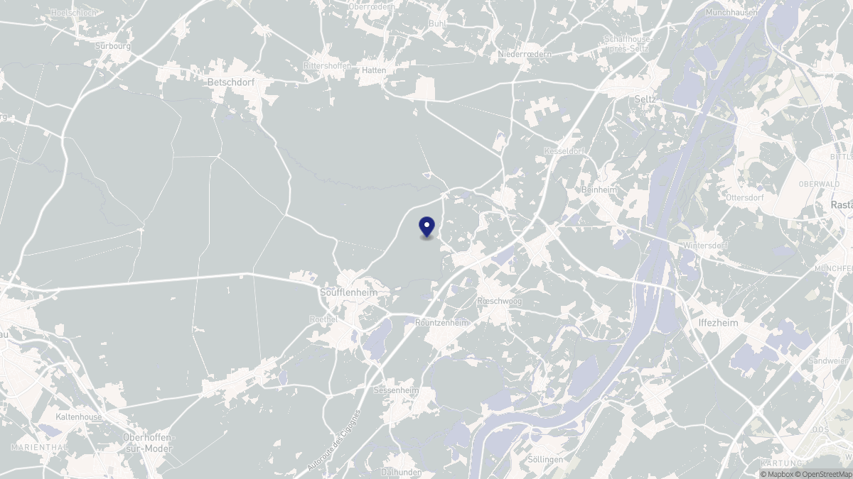 Aperçu cartographique de Leutenheim, centré sur la commune
