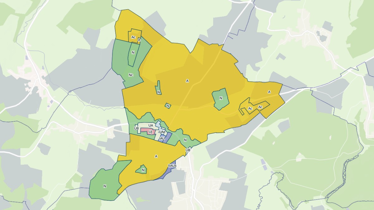 Aperçu cartographique de Lorentzen, centré sur la commune