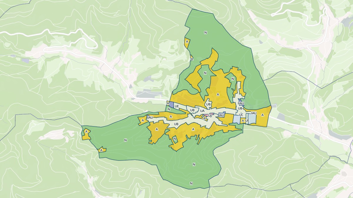 Aperçu cartographique de Maisonsgoutte, centré sur la commune