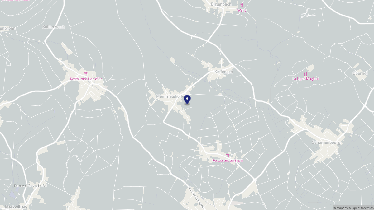 Aperçu cartographique de Memmelshoffen, centré sur la commune